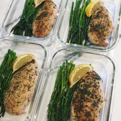 Chicken Breast with Lemon Pepper Asparagus