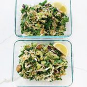 shredded chicken kale salad